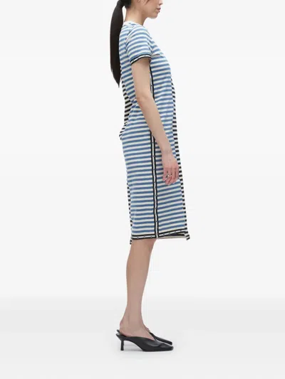 3.1 Phillip Lim Striped Panelled Midi Dress In Black