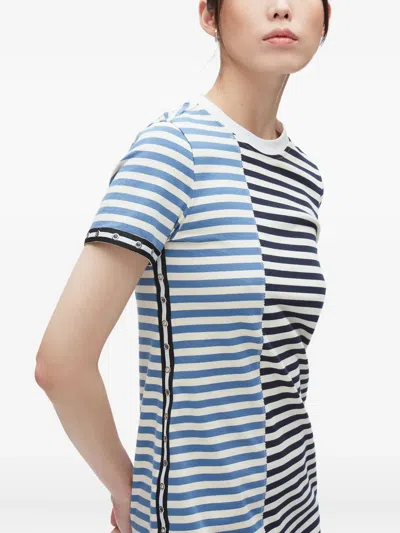 3.1 Phillip Lim Striped Panelled Midi Dress In Black