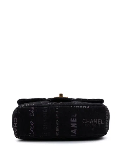 Pre-owned Chanel 2021-2025 Mini Rectangular Quilted Denim Mood Flap Crossbody Bag