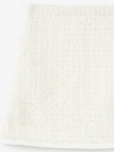 Self-portrait Textured Bow-detail Skirt In White