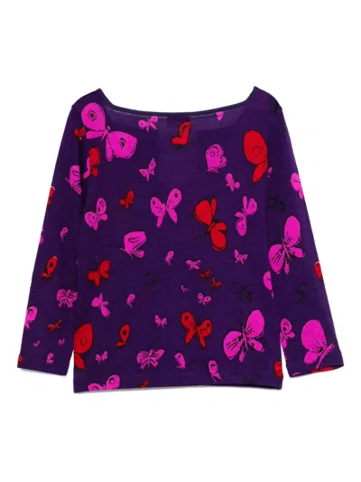 Pre-owned Versace 1998-1999 Butterfly-pattern Jumper