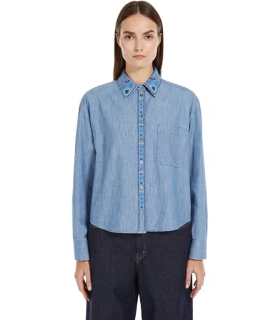 Max Mara Musette Light Blue Shirt In Blue