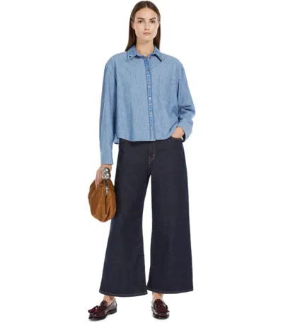 Max Mara Musette Light Blue Shirt In Blue