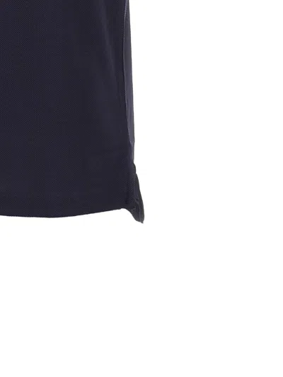 Burberry Embroidered Logo Polo Shirt In Blue