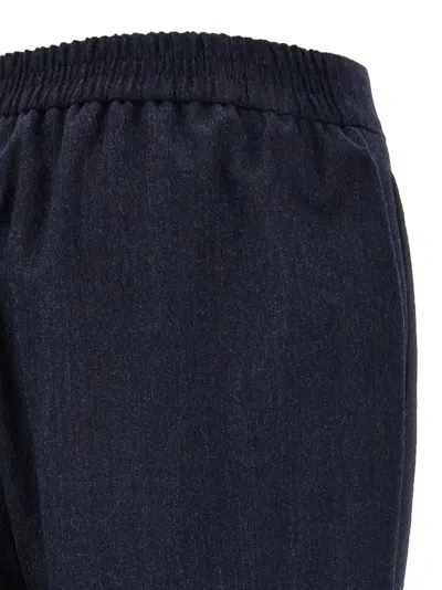 Stella Mccartney Black Wool Joggers With Elastic Waistband