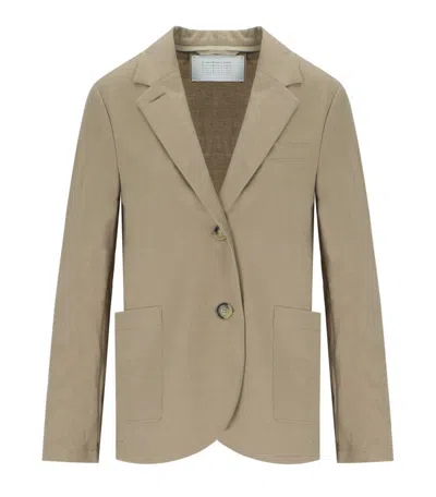 Harris Wharf London Dove Grey Single-breasted Blazer