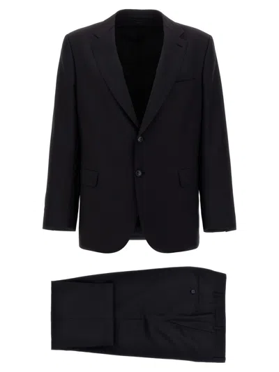 Brioni 'trevi' Suit Featuring Back Pockets In Black