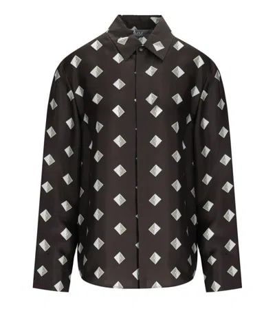 Max Mara Zelig Brown Shirt In Black