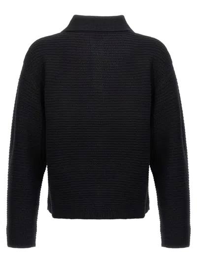 Purple Logo Embroidery Sweater Sweaters And Cardigans Black