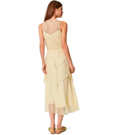 Twinset Twin-set Vanilla Long Pleated Dress In Nude