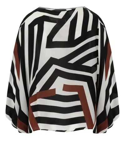 Max Mara Beachwear Camino Kakao Blouse In Black