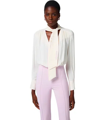 Elisabetta Franchi Burro Quarzo Georgette Jumpsuit In Pink
