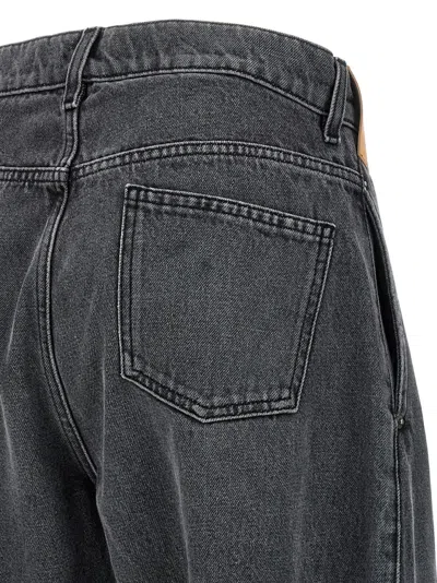 Jw Anderson J. W. Anderson Wide-leg Twisted Design Denim Pants In Gray