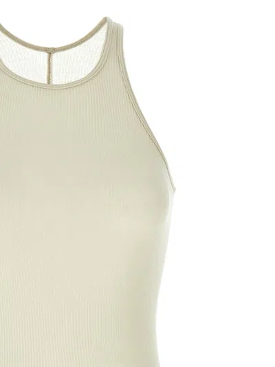 Rick Owens Ribbed Viscose And Silk Blend Maxi Dress In White