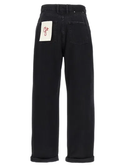 Golden Goose Relaxed-fit Washed Denim Pants With Rolled Cuffs