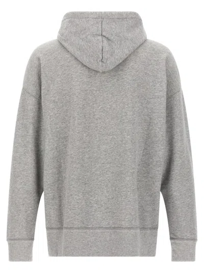 Isabel Marant Hooded Sweater Drawstring Kangaroo Pocket In Gray