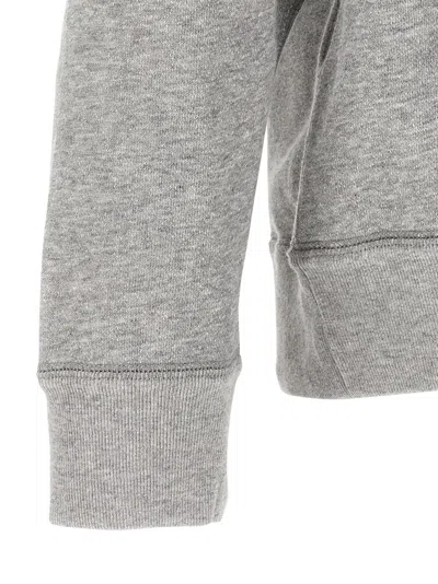 Isabel Marant Hooded Sweater Drawstring Kangaroo Pocket In Gray