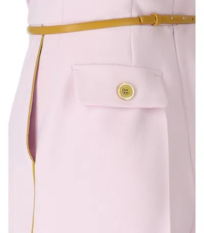 Elisabetta Franchi Jumpsuit With Shoulder Pads And Leather Belt