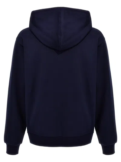 Marni Long Sleeved Hooded Sweatshirt In Blue