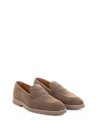 Doucal's Cocoa Suede Moccasin In Brown