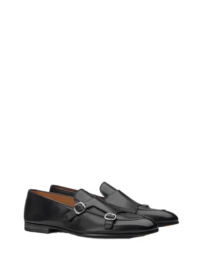 Doucal's Double Buckle Leather Moccasin