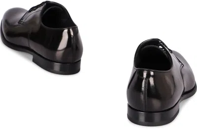 Doucal's Black Patent Leather Derby Lace-ups