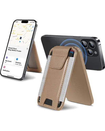 Phunkee Tree Leather Magnetic Wallet & Tracker In Gold