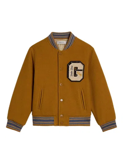 Golden Goose Journey Patch-embellished Bomber Jacket In Brown
