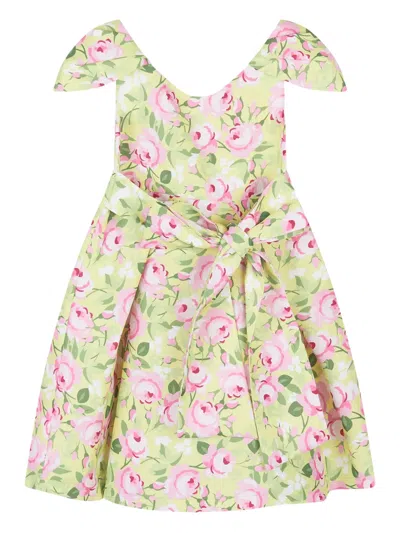 Mama Luma Rose-print Pleated Dress In Multi