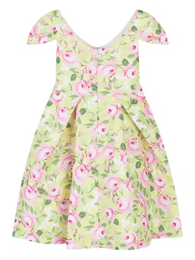Mama Luma Rose-print Pleated Dress In Multi