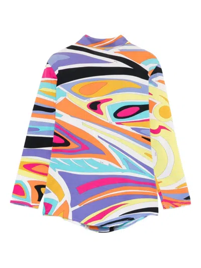 Pre-owned Pucci 2000s Abstract-print Shirt In Orange
