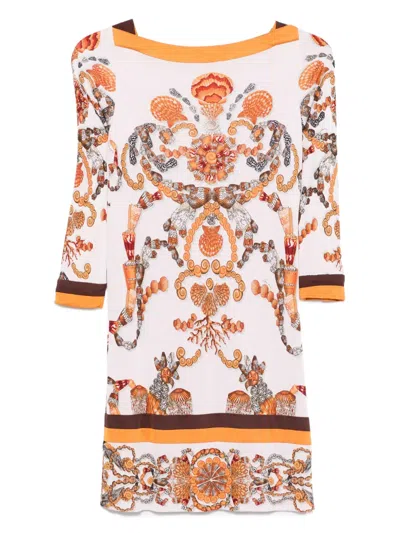 Pre-owned Gucci 2000s Seashell-print Mini Dress