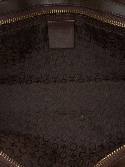 Pre-owned Celine 20th Century C Macadam Canvas Handbag In Brown