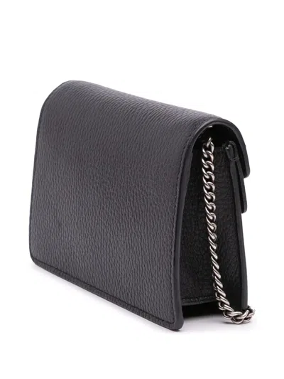 Pre-owned Gucci 2016-2025 Super Mini Leather Dionysus Crossbody Bag In Black