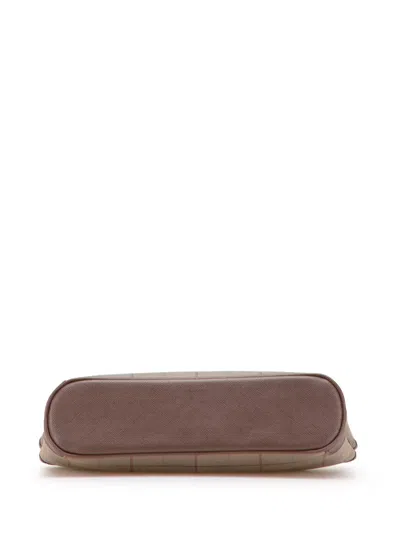 Pre-owned Burberry 20th Century Vintage Check Canvas Wristlet Clutch Bag In Brown