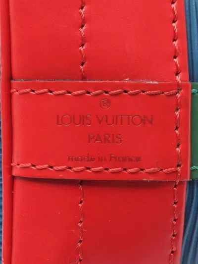 Pre-owned Louis Vuitton 1993 Epi Noe Tricolor Gm Bucket Bag In Blue