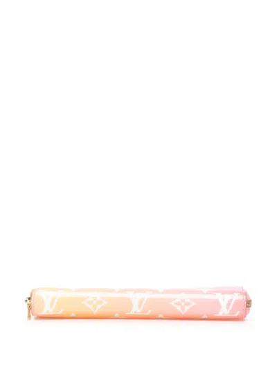 Pre-owned Louis Vuitton 2018 Monogram Vernis Valentines Day Zippy Wallet Long Wallets In Pink