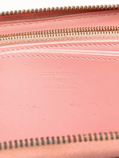 Pre-owned Louis Vuitton 2018 Monogram Vernis Valentines Day Zippy Wallet Long Wallets In Pink