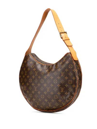 Pre-owned Louis Vuitton 2003 Monogram Croissant Gm Hobo Bag In Brown