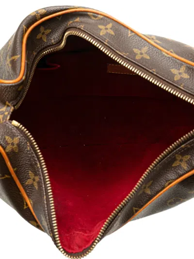 Pre-owned Louis Vuitton 2003 Monogram Croissant Gm Hobo Bag In Brown
