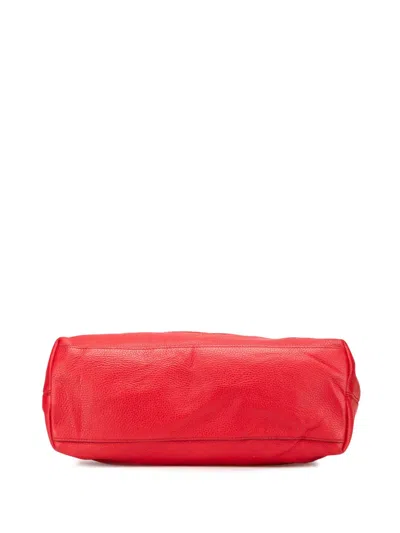 Pre-owned Gucci 2000-2015 Medium Leather Soho Chain Tote Bag In Red
