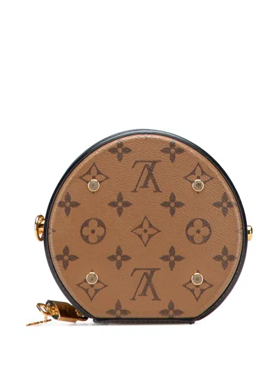 Pre-owned Louis Vuitton 2021-2025 Monogram Reverse Cannes Vanity Bag In Brown