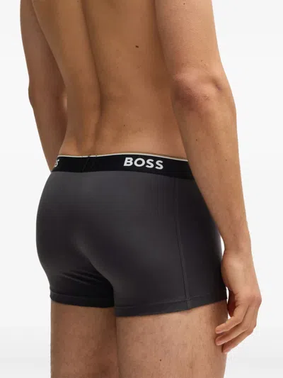 Hugo Boss Logo-waistband Briefs (pack Of Three) In Gray