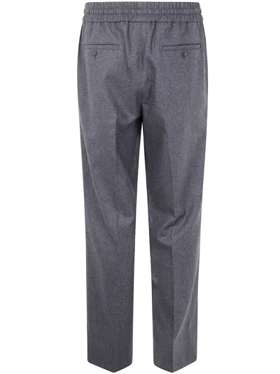 Drôle De Monsieur "le Pantalon Élastiqué Flanelle" Trousers In Gray