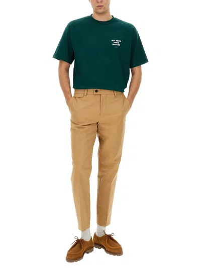 Drôle De Monsieur Le T-shirt Slogan In Green