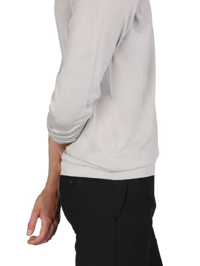 Drumohr Cotton Crew Neck Sweater In Gray