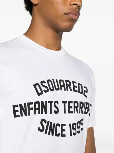 Dsquared2 Graphic Print Crew-neck Cool Fit T-shirt In White