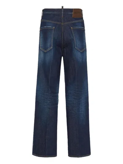 Dsquared2 Wide-leg Jeans In Blue