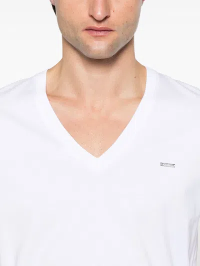 Dsquared2 V-neck T-shirt Short Sleeves In White