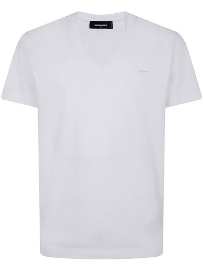 Dsquared2 V-neck T-shirt Short Sleeves In White